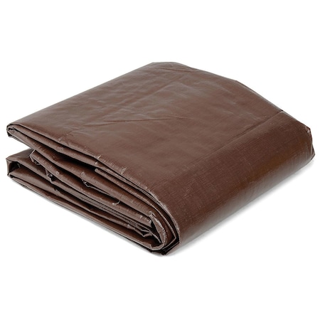 Super Heavy Duty Tarp, 6'W X 8'L,  8 Oz. Brown